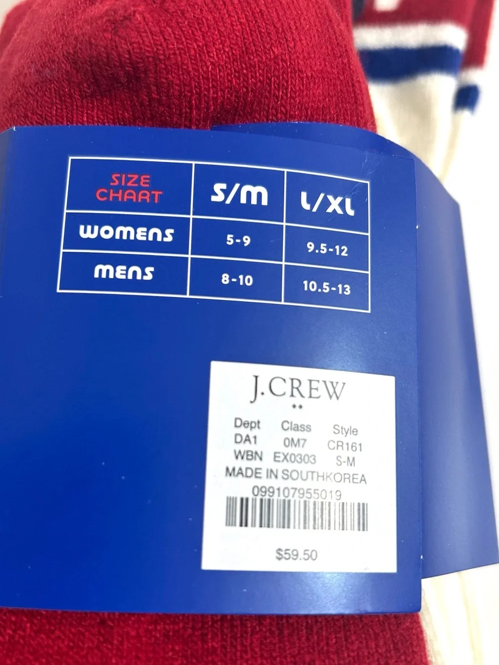 NWT Women’s USA J. Crew 3 Pack of Ski or Snowboard Crew Socks, size 5-9